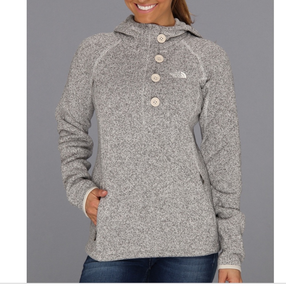North Face button up sweatshirt - S